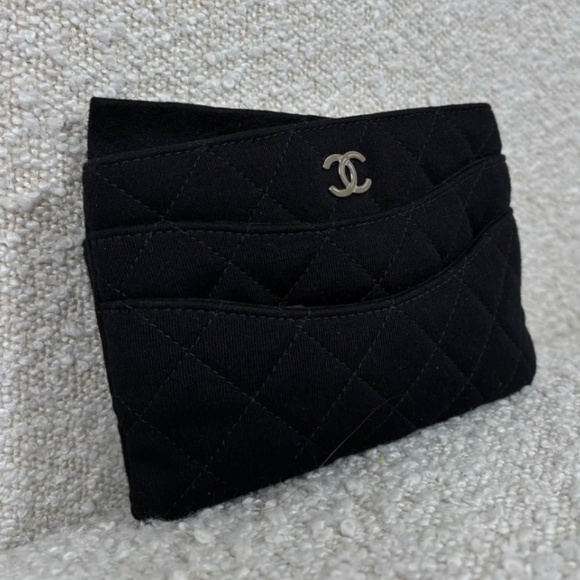 Authentic Pre-Owned Chanel Sac Wallet on Chain Black Jersey - Picture 5 of 11